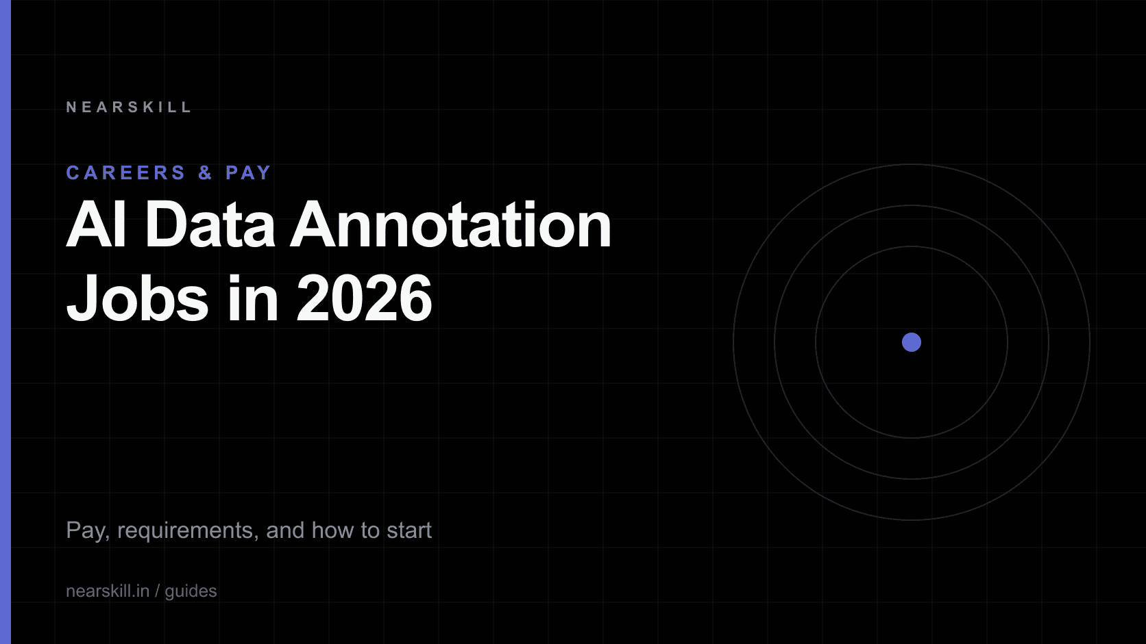 Guide cover titled AI Data Annotation Jobs in 2026 with a green accent and NearSkill wordmark