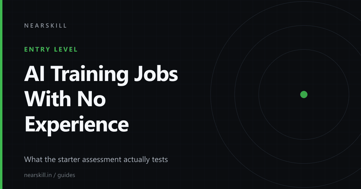 Illustration of an entry-level AI training application and starter assessment