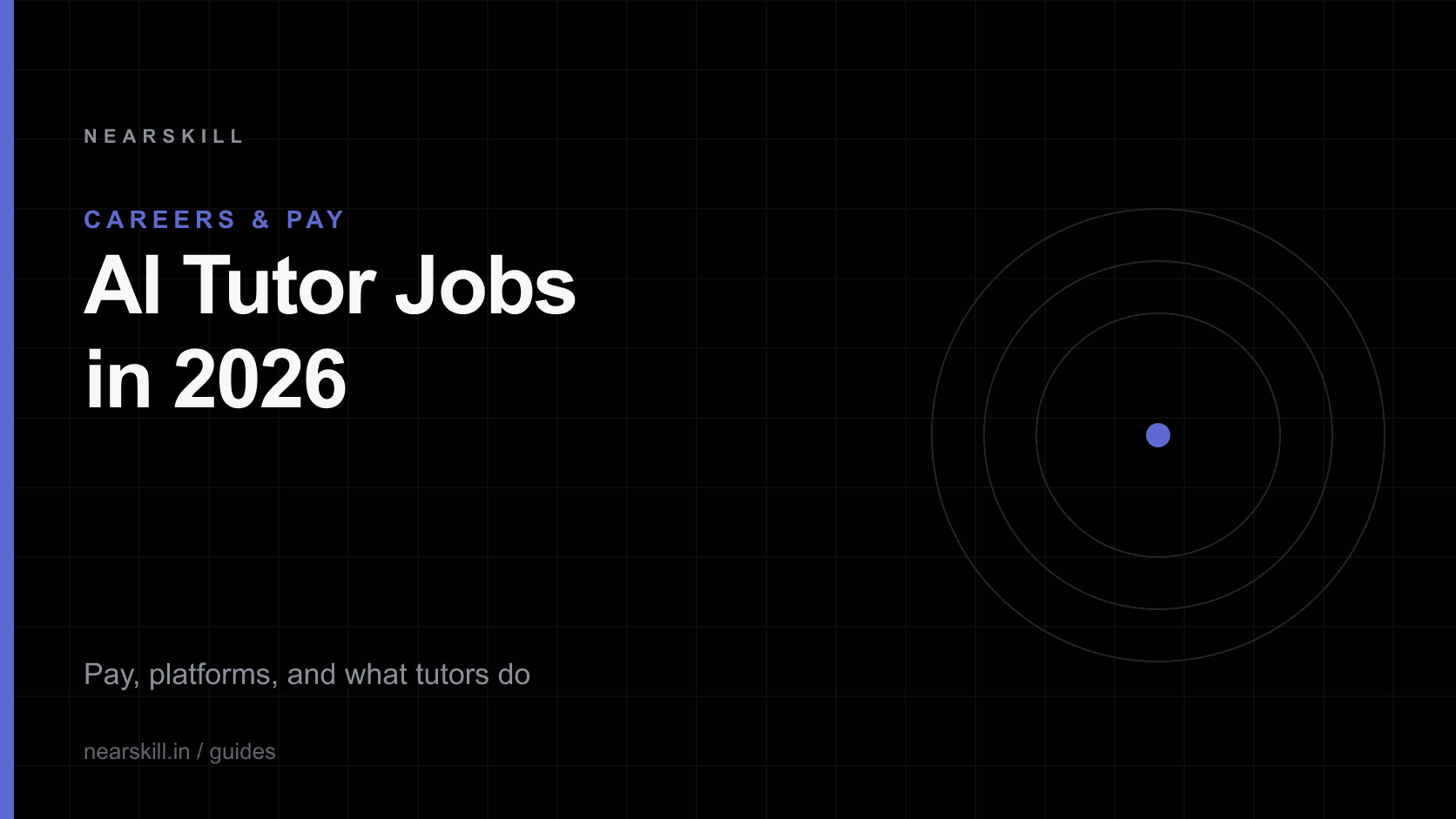 Guide cover titled AI Tutor Jobs in 2026 with a green accent and NearSkill wordmark