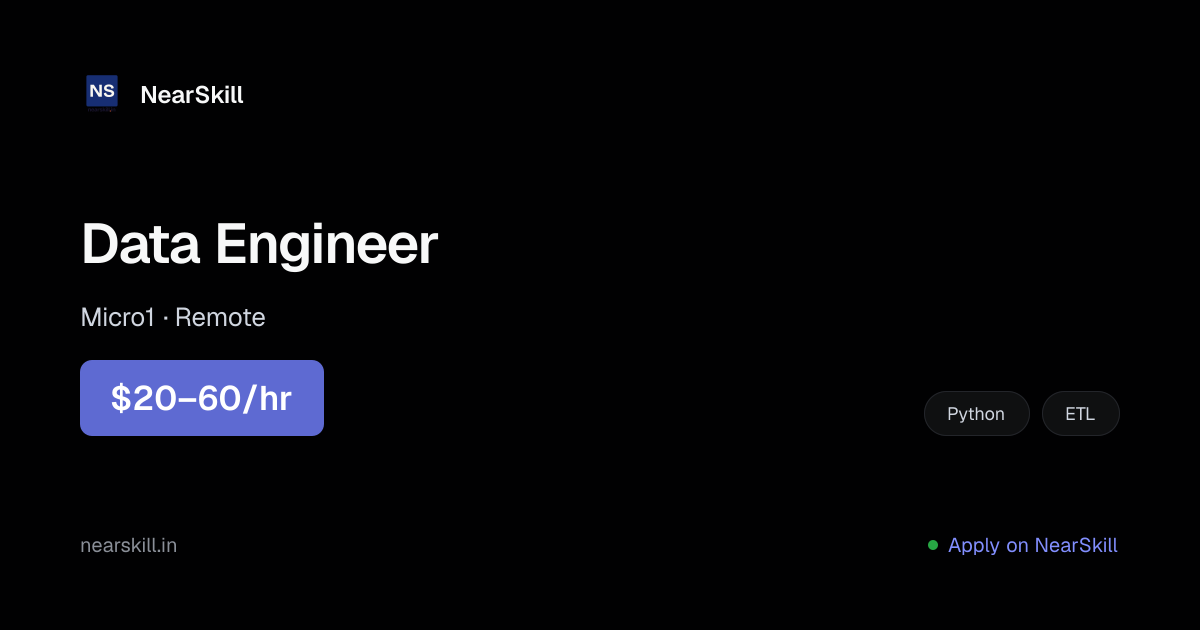 Data Engineer | NearSkill