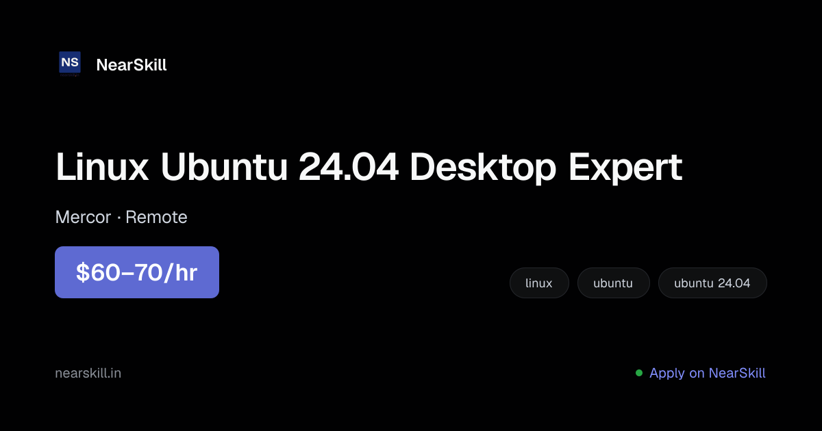 Linux Ubuntu 24.04 Desktop Expert | NearSkill