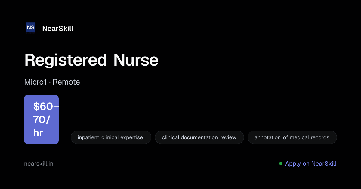 Registered Nurse | NearSkill